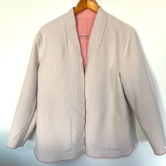 Chico's Reversible Plush Jacket Shaket Mellow Rose Size 2 (12/14) NWT - Picture 2 of 16